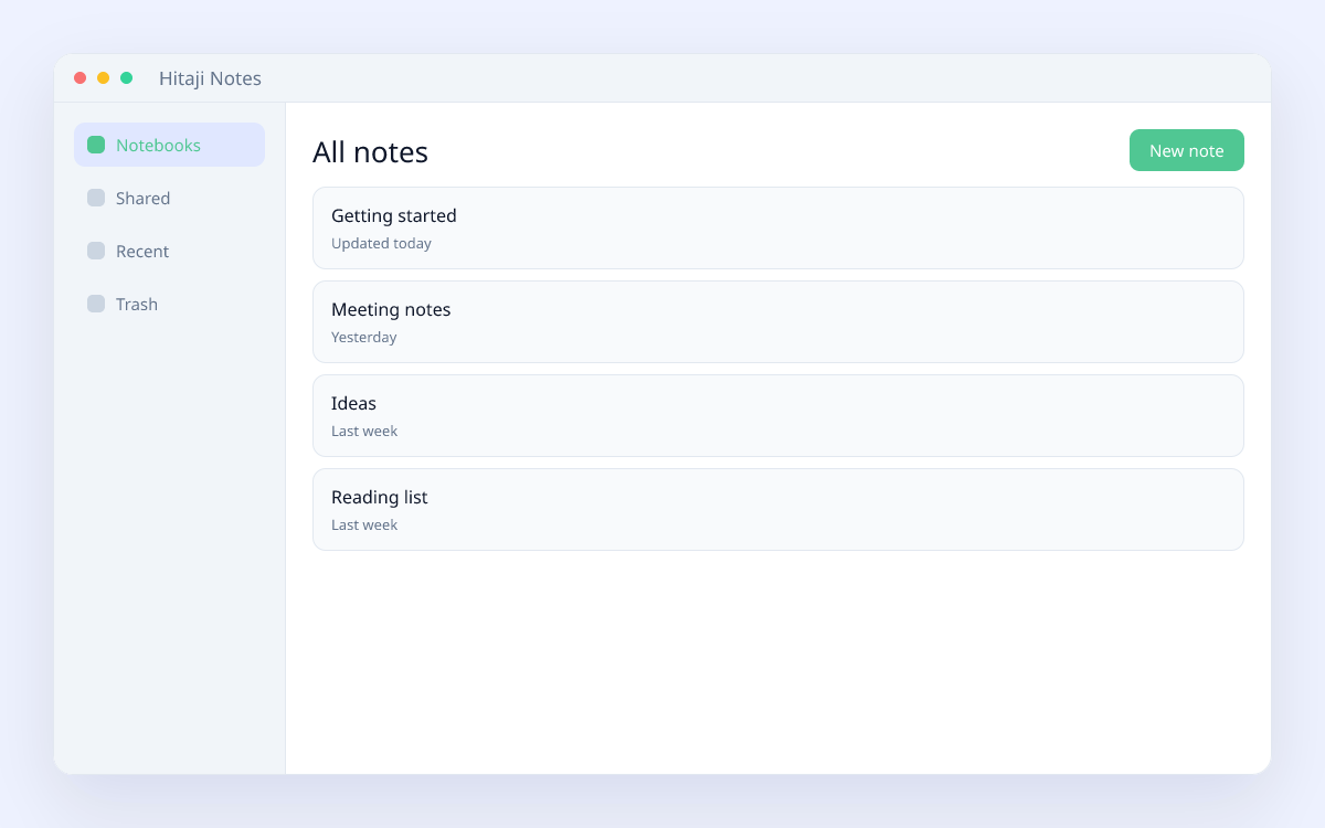 An illustration of Hitaji Notes in Hitaji 360
