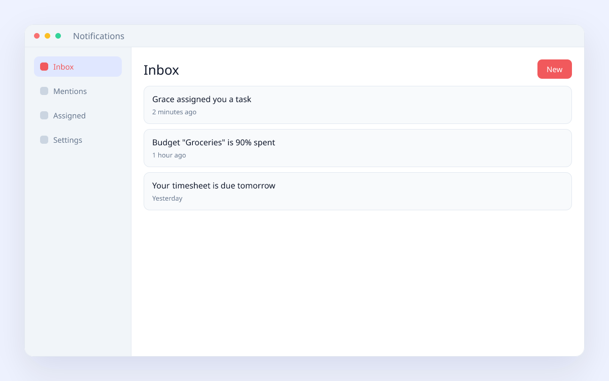 An illustration of Notifications in Hitaji 360